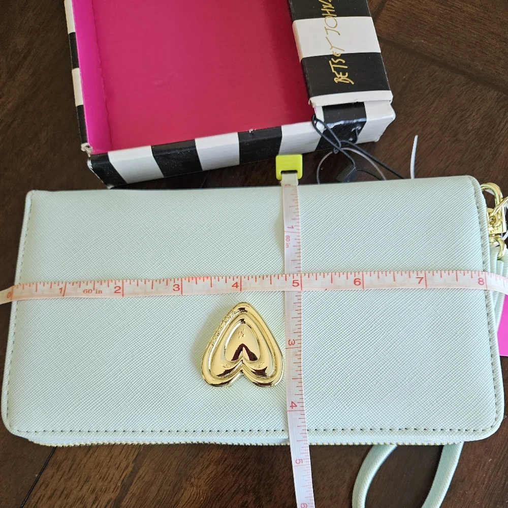 Betsey Johnson zip around wallet/wristlet, blue